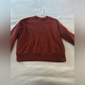 A new day burgundy cropped sweatshirt